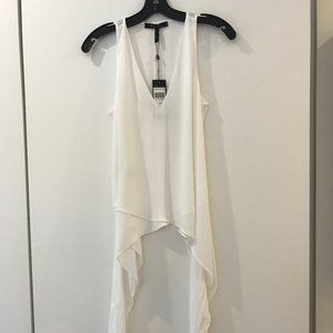 BCBGMaxAzria v  neck  drape top